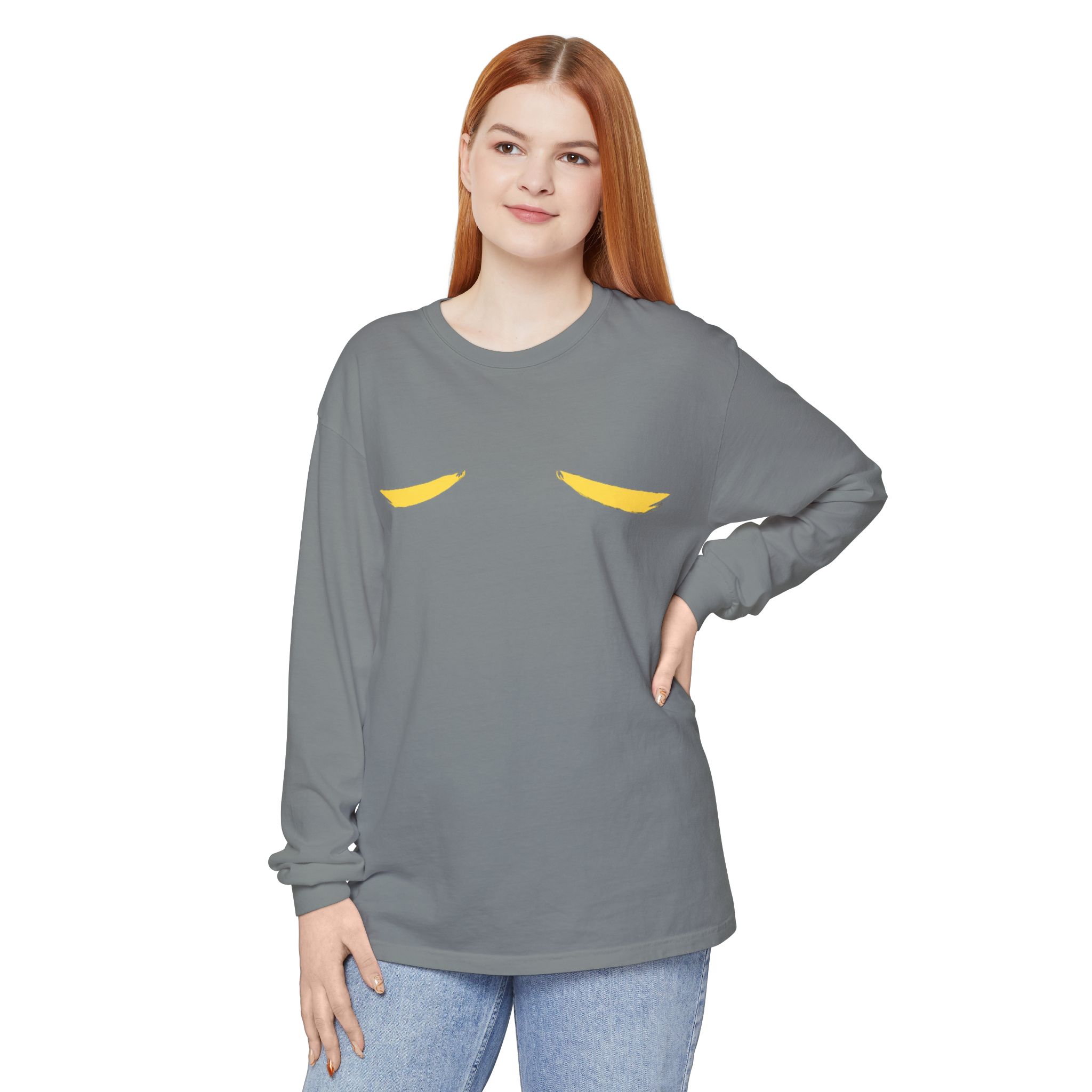 Sad Carol Gray Long Sleeve Tee – Sci-Fi Mood Edition - Image 3