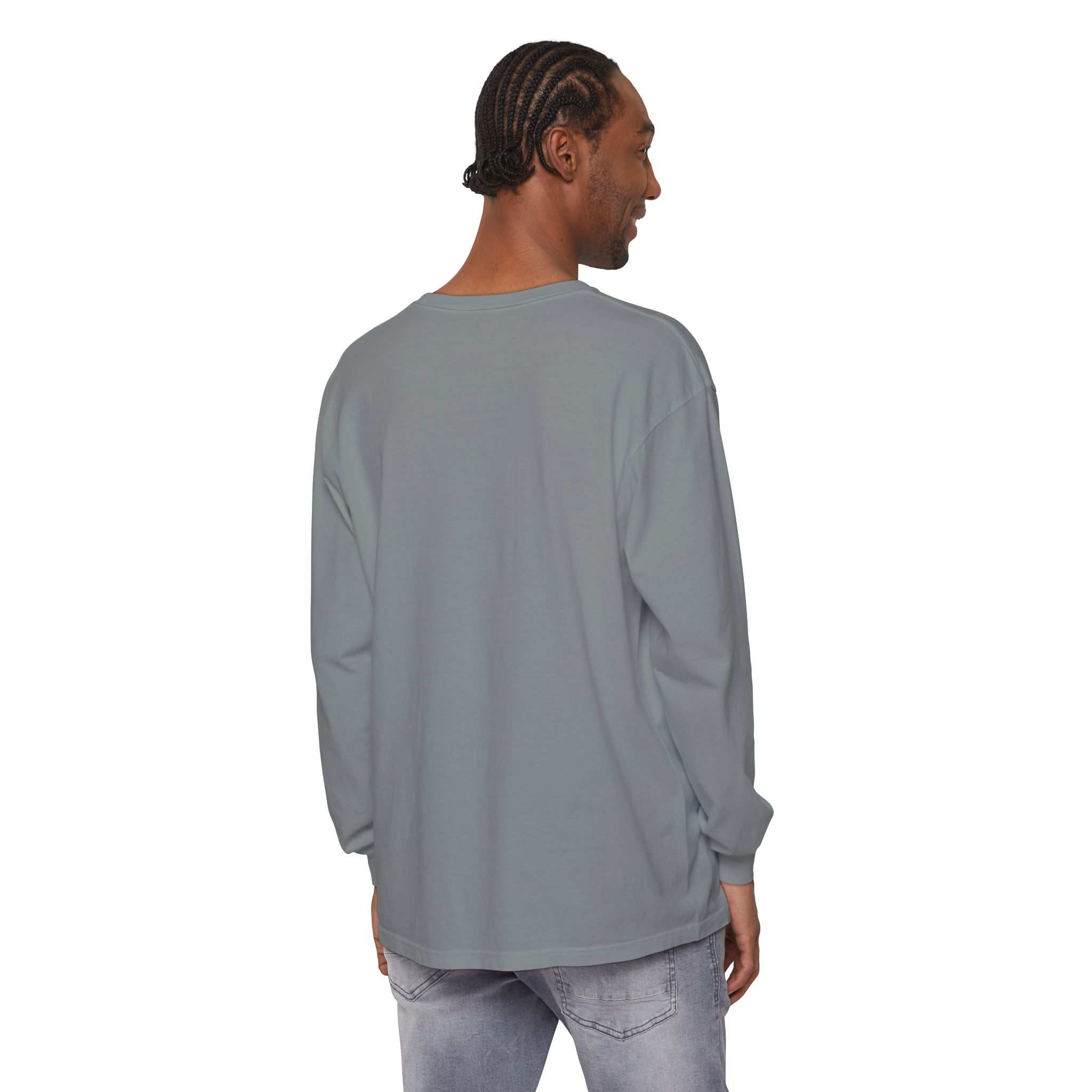 Sad Carol Gray Long Sleeve Tee – Sci-Fi Mood Edition - Image 6