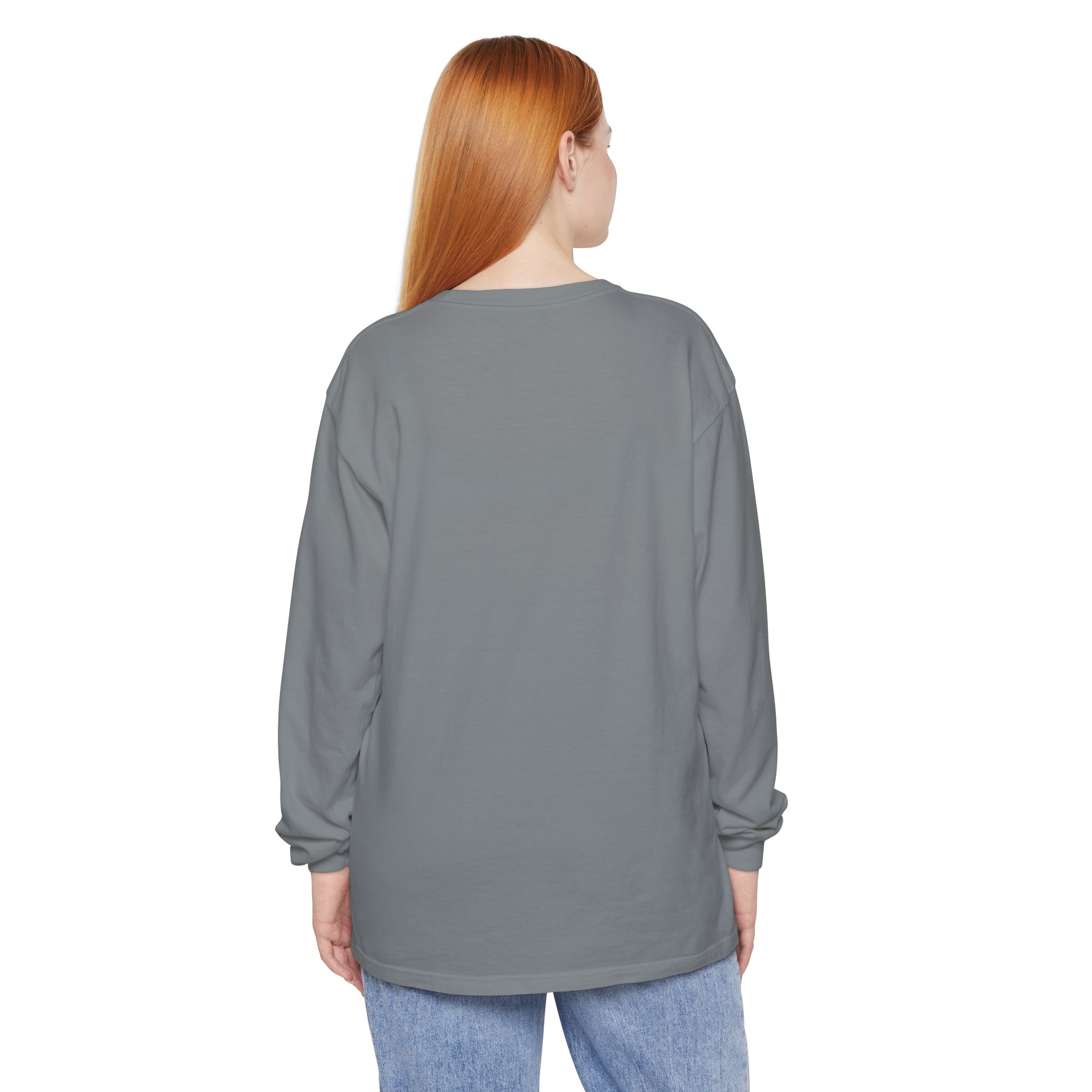 Sad Carol Gray Long Sleeve Tee – Sci-Fi Mood Edition - Image 4